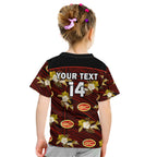 custom-text-and-number-gold-coast-football-kid-t-shirt-suns-polynesian-tribal-mix-tropical-hawaiian-style