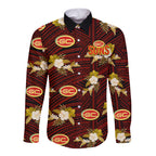 custom-text-and-number-gold-coast-football-long-sleeve-button-shirt-suns-polynesian-tribal-mix-tropical-hawaiian-style