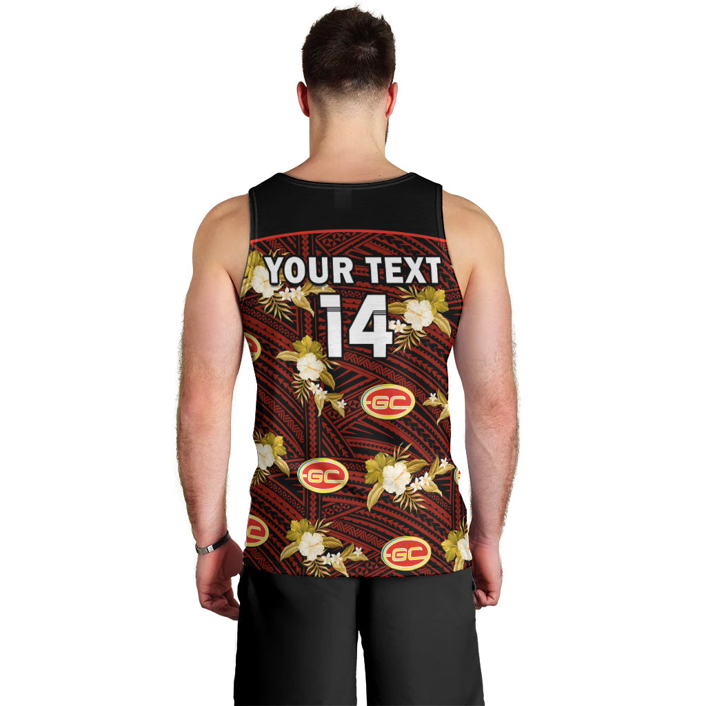 custom-text-and-number-gold-coast-football-men-tank-top-suns-polynesian-tribal-mix-tropical-hawaiian-style