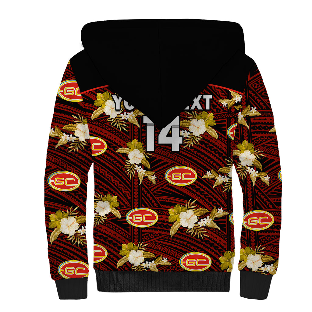 custom-text-and-number-gold-coast-football-sherpa-hoodie-suns-polynesian-tribal-mix-tropical-hawaiian-style