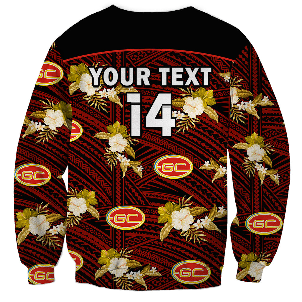 custom-text-and-number-gold-coast-football-sweatshirt-suns-polynesian-tribal-mix-tropical-hawaiian-style