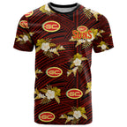 custom-text-and-number-gold-coast-football-t-shirt-suns-polynesian-tribal-mix-tropical-hawaiian-style