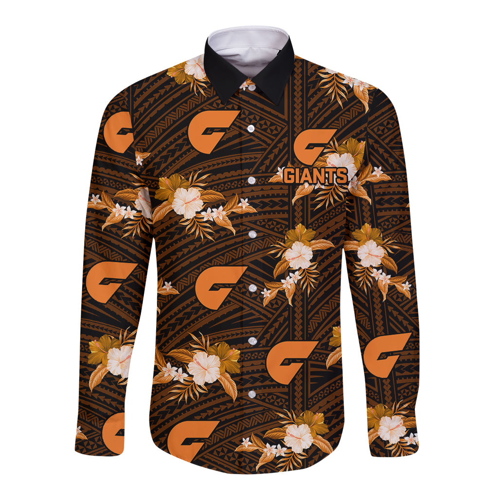 custom-text-and-number-giants-football-long-sleeve-button-shirt-gws-polynesian-tribal-mix-tropical-hawaiian-style