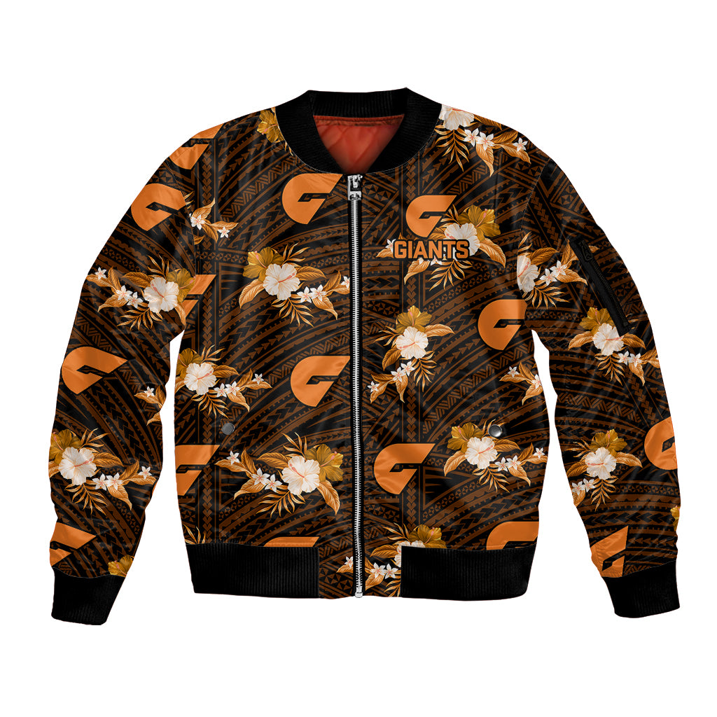 custom-text-and-number-giants-football-sleeve-zip-bomber-jacket-gws-polynesian-tribal-mix-tropical-hawaiian-style