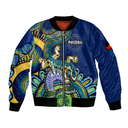australia-naidoc-2023-bomber-jacket-palyku-indigenous-lizard-for-our-elders