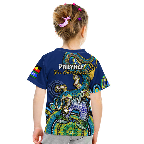 australia-naidoc-2023-kid-t-shirt-palyku-indigenous-lizard-for-our-elders