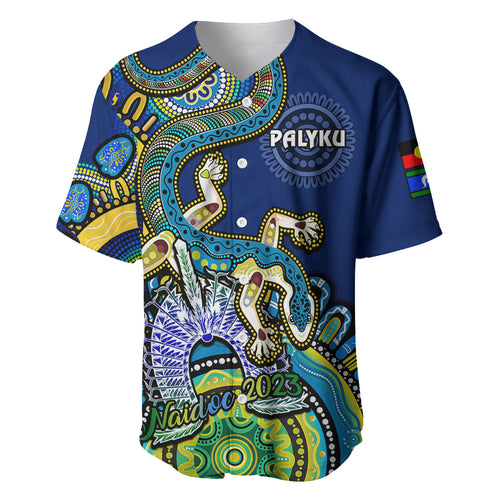 custom-text-and-number-australia-naidoc-2023-baseball-jersey-palyku-indigenous-lizard-for-our-elders