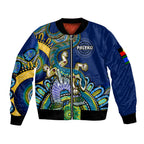 custom-text-and-number-australia-naidoc-2023-bomber-jacket-palyku-indigenous-lizard-for-our-elders