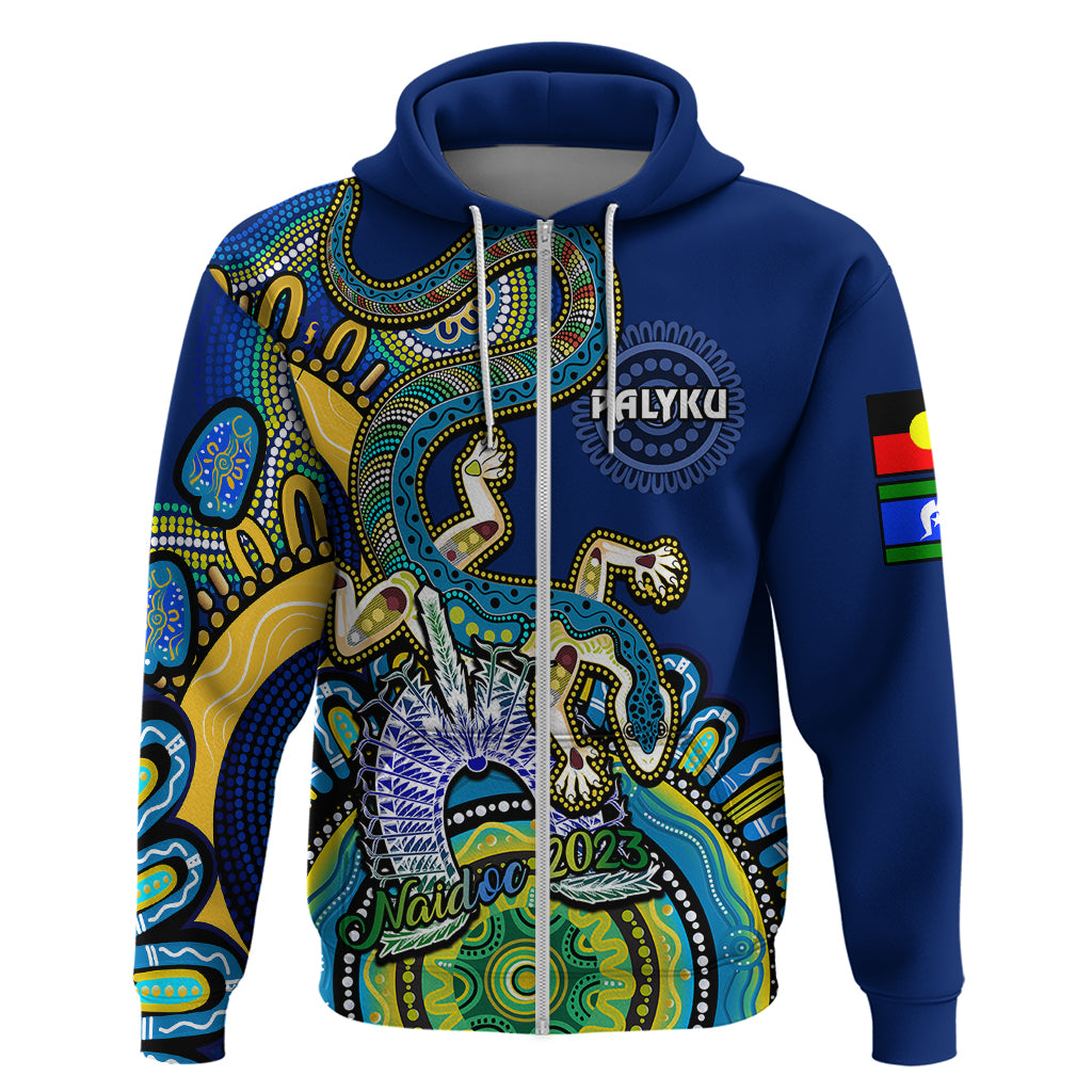 custom-text-and-number-australia-naidoc-2023-hoodie-palyku-indigenous-lizard-for-our-elders