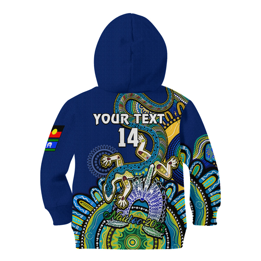 custom-text-and-number-australia-naidoc-2023-kid-hoodie-palyku-indigenous-lizard-for-our-elders