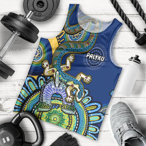 custom-text-and-number-australia-naidoc-2023-men-tank-top-palyku-indigenous-lizard-for-our-elders