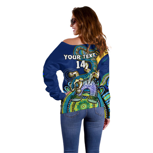 custom-text-and-number-australia-naidoc-2023-off-shoulder-sweater-palyku-indigenous-lizard-for-our-elders