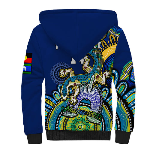 custom-text-and-number-australia-naidoc-2023-sherpa-hoodie-palyku-indigenous-lizard-for-our-elders