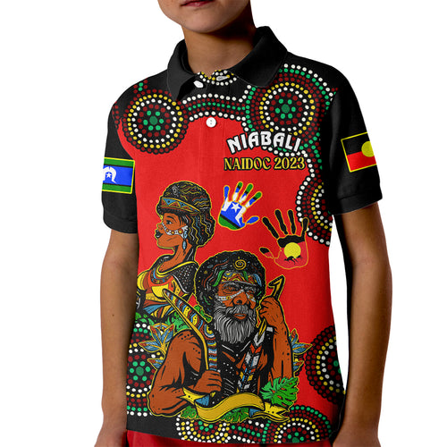 custom-text-and-number-australia-naidoc-2023-kid-polo-shirt-niabali-indigenous-for-our-elders