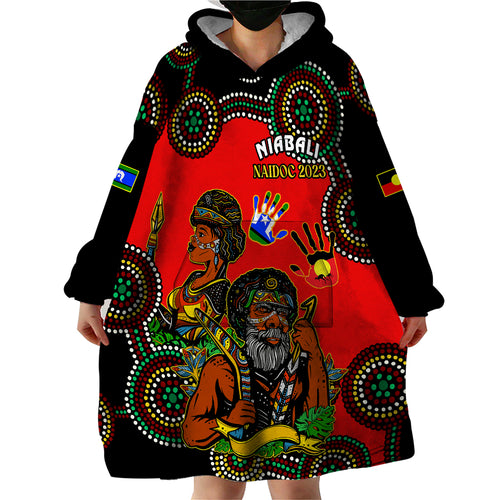 custom-text-and-number-australia-naidoc-2023-wearable-blanket-hoodie-niabali-indigenous-for-our-elders