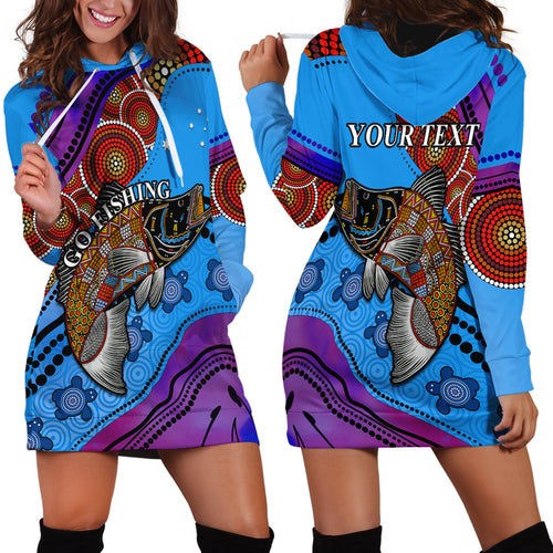 custom-personalised-australia-hoodie-dress-go-fishing-aboriginal-art