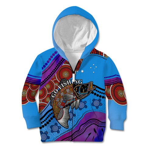 custom-personalised-australia-kid-hoodie-go-fishing-aboriginal-art