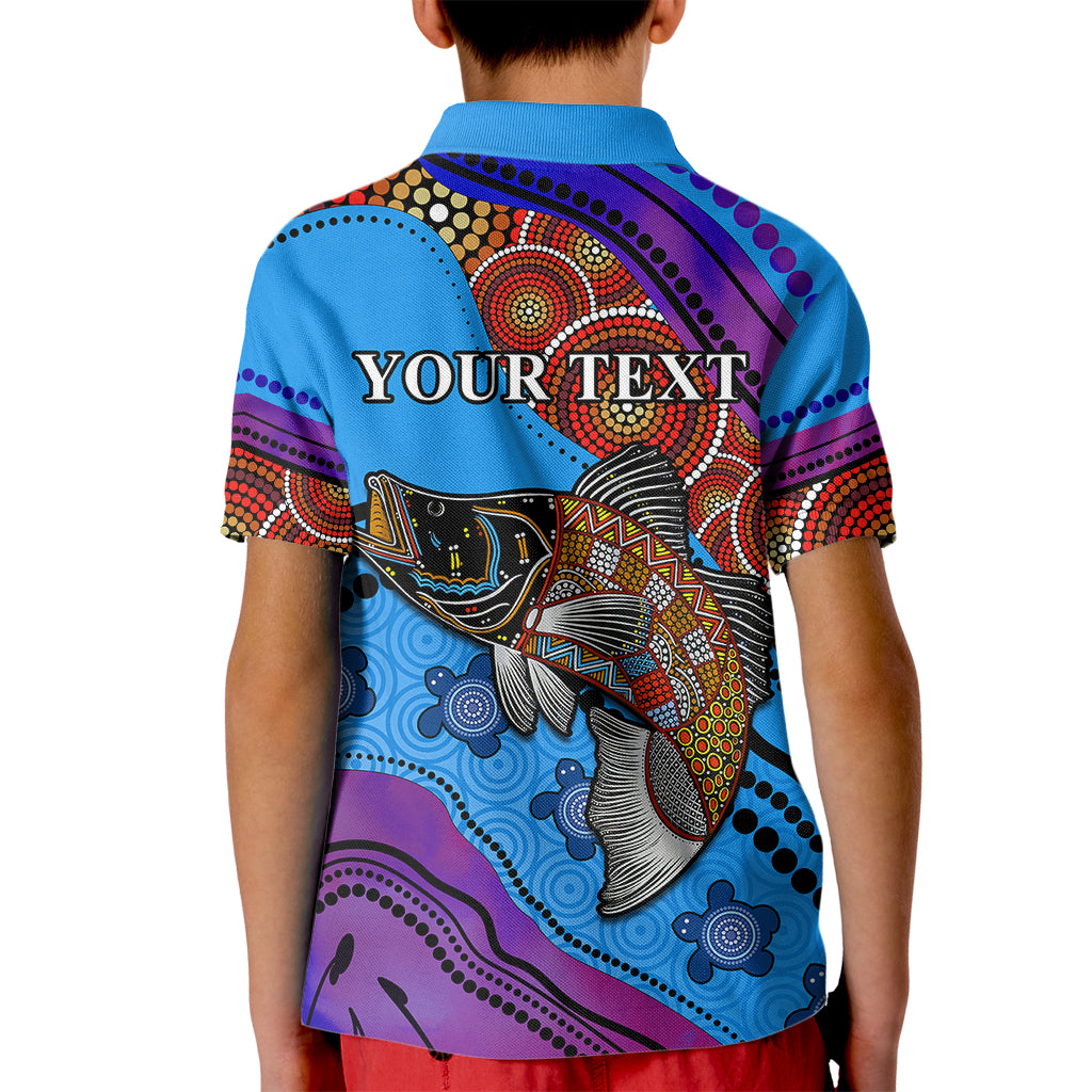custom-personalised-australia-kid-polo-shirt-go-fishing-aboriginal-art