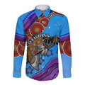 custom-personalised-australia-long-sleeve-button-shirt-go-fishing-aboriginal-art