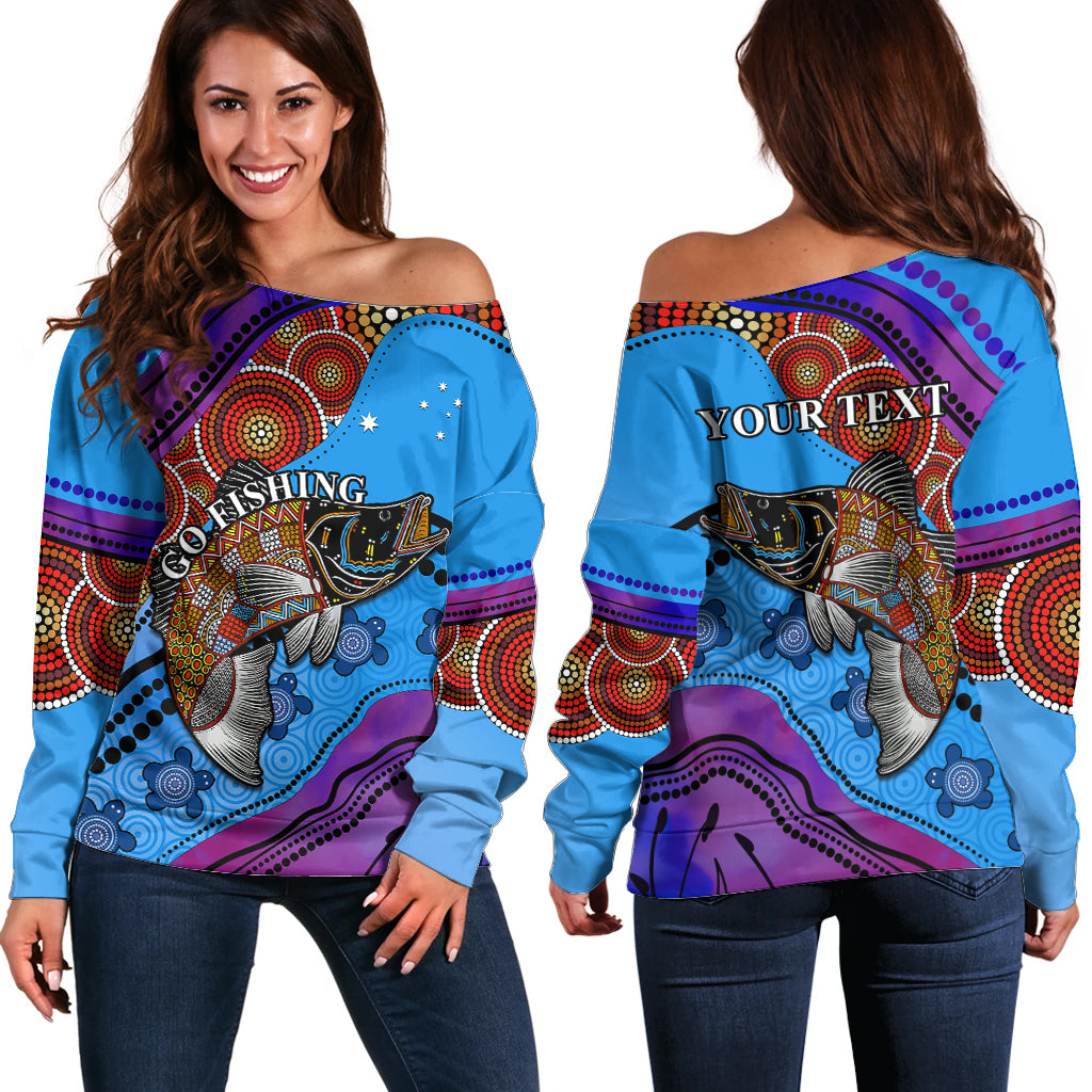 custom-personalised-australia-off-shoulder-sweater-go-fishing-aboriginal-art