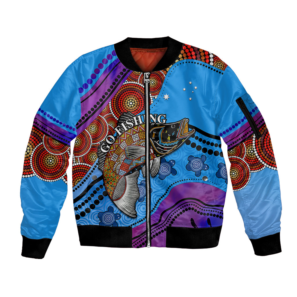 custom-personalised-australia-sleeve-zip-bomber-jacket-go-fishing-aboriginal-art