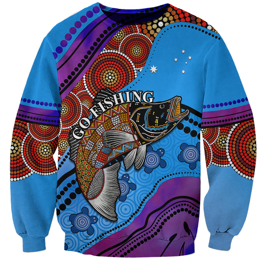 custom-personalised-australia-sweatshirt-go-fishing-aboriginal-art