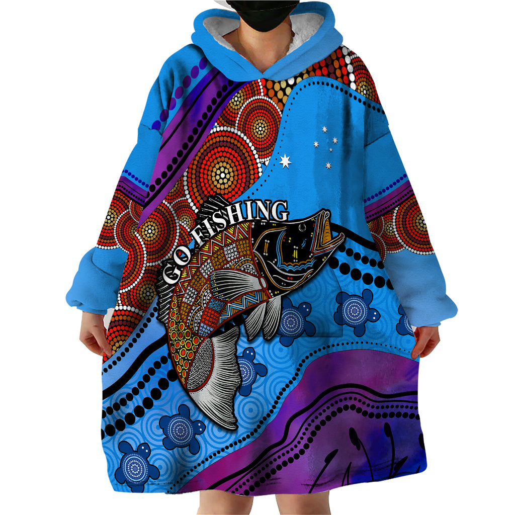 custom-personalised-australia-wearable-blanket-hoodie-go-fishing-aboriginal-art