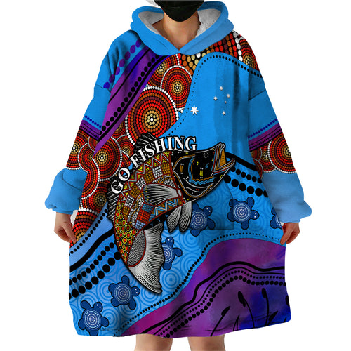 custom-personalised-australia-wearable-blanket-hoodie-go-fishing-aboriginal-art