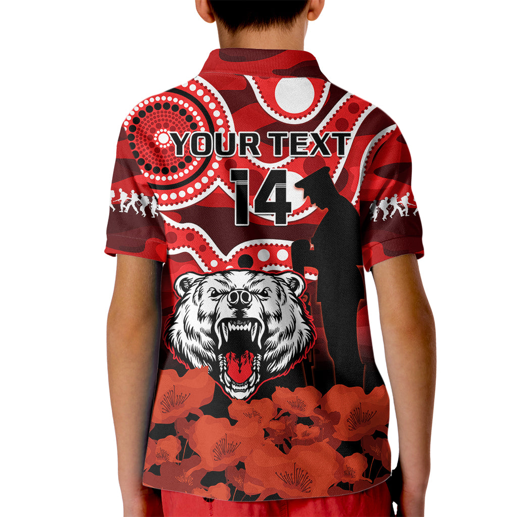 custom-text-and-number-north-sydney-rugby-anzac-kid-polo-shirt-bears-indigenous-mix-camouflage-poppy