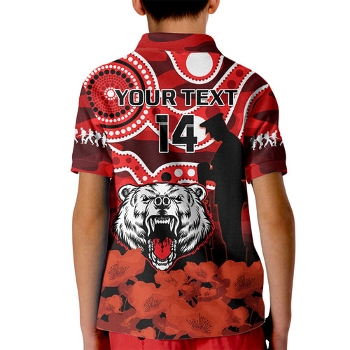 custom-text-and-number-north-sydney-rugby-anzac-kid-polo-shirt-bears-indigenous-mix-camouflage-poppy