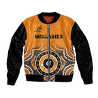 custom-text-and-number-wallabies-rugby-bomber-jacket-aussie-go-champions-indigenous-orange
