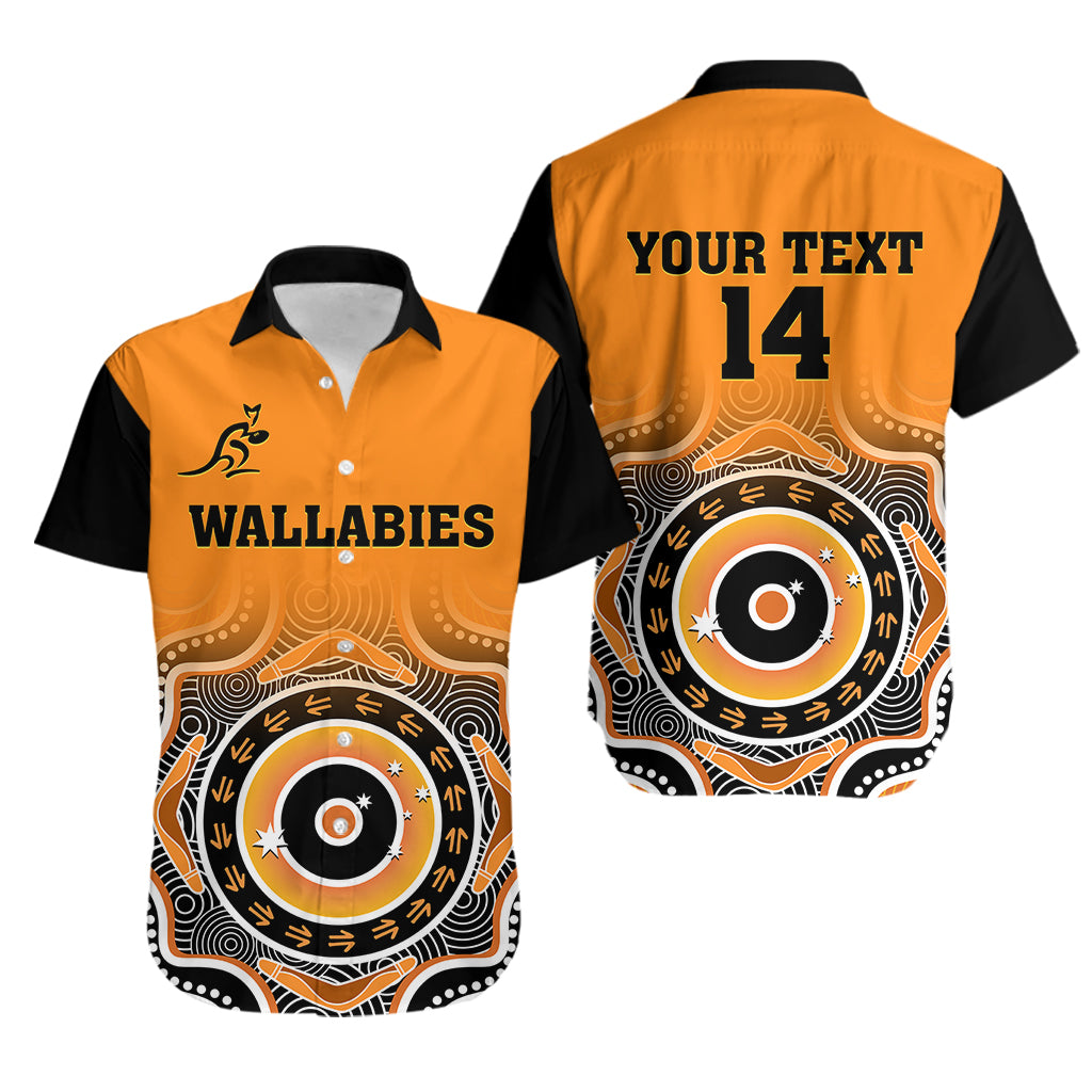 custom-text-and-number-wallabies-rugby-hawaiian-shirt-aussie-go-champions-indigenous-orange