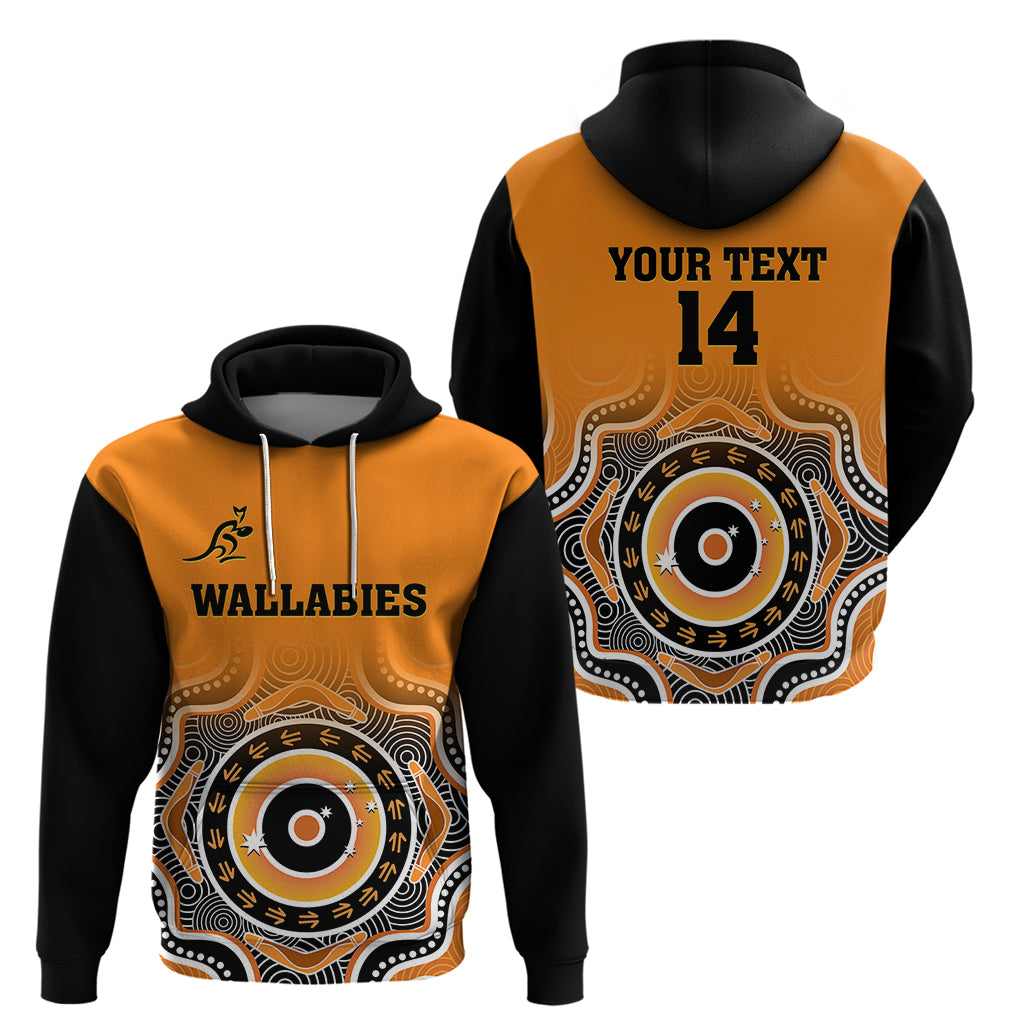 custom-text-and-number-wallabies-rugby-hoodie-aussie-go-champions-indigenous-orange