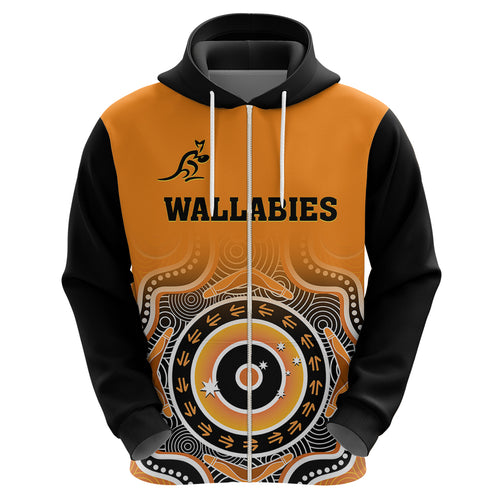 custom-text-and-number-wallabies-rugby-hoodie-aussie-go-champions-indigenous-orange