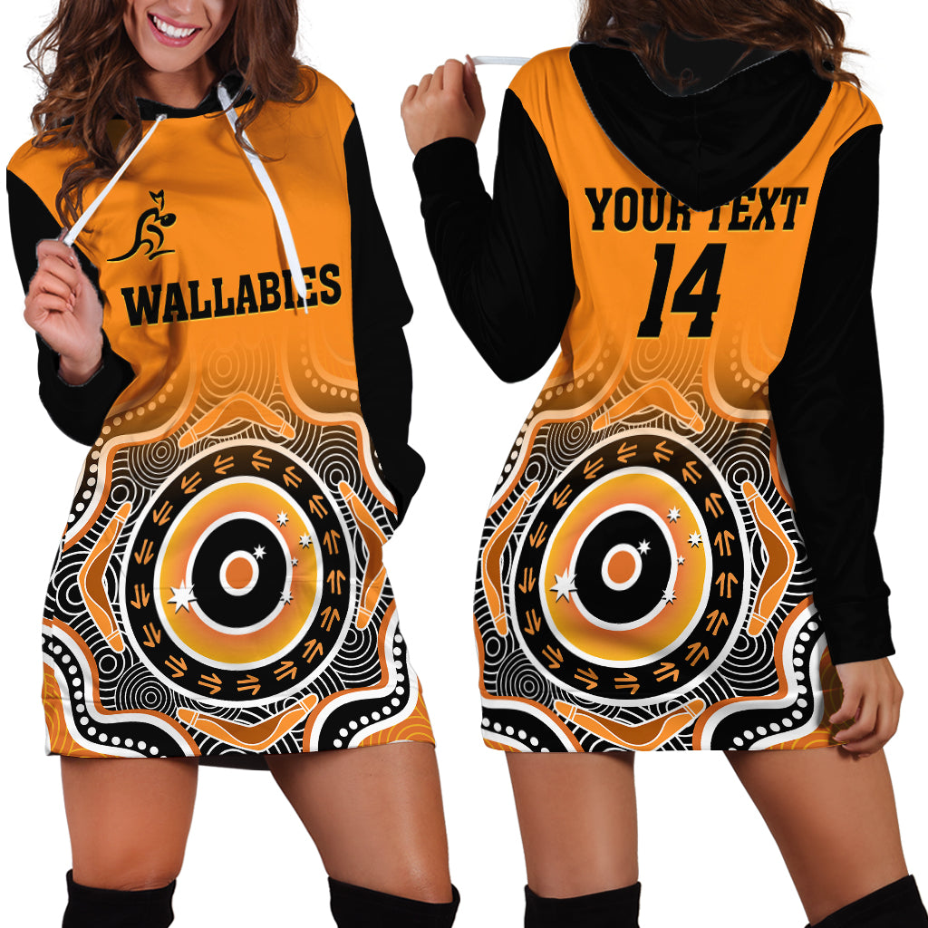 custom-text-and-number-wallabies-rugby-hoodie-dress-aussie-go-champions-indigenous-orange