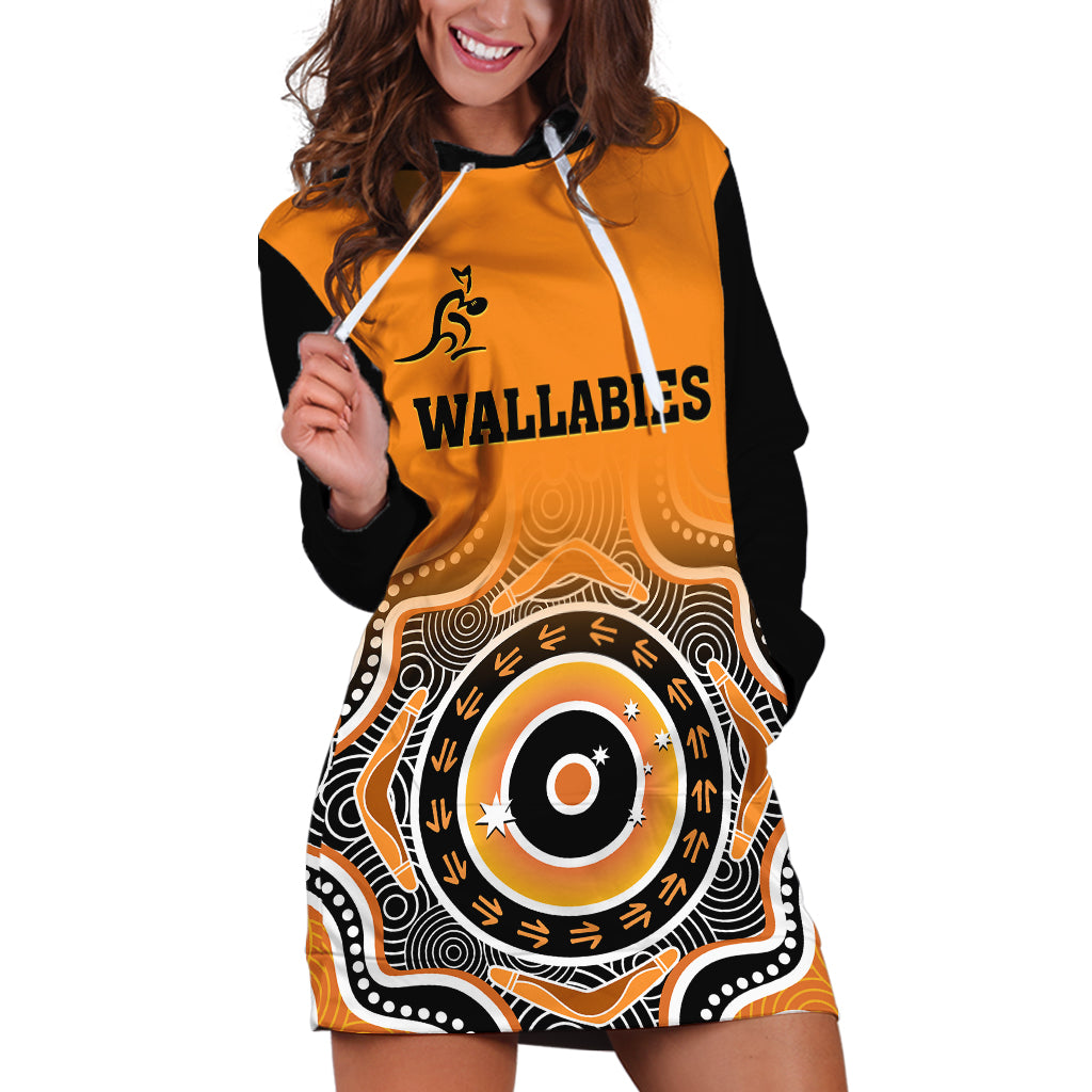 custom-text-and-number-wallabies-rugby-hoodie-dress-aussie-go-champions-indigenous-orange
