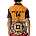 custom-text-and-number-wallabies-rugby-kid-polo-shirt-aussie-go-champions-indigenous-orange