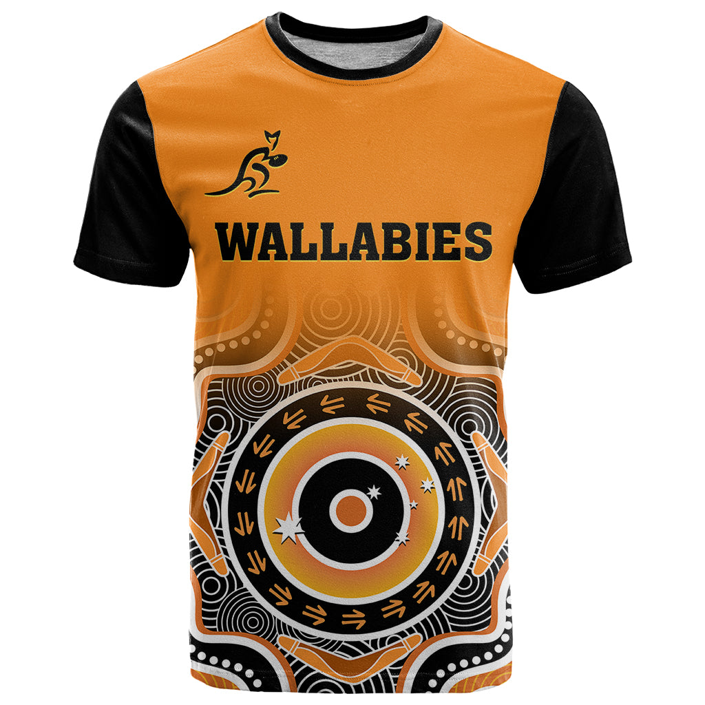 custom-text-and-number-wallabies-rugby-t-shirt-aussie-go-champions-indigenous-orange