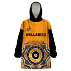 custom-text-and-number-wallabies-rugby-wearable-blanket-hoodie-aussie-go-champions-indigenous-orange