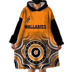 custom-text-and-number-wallabies-rugby-wearable-blanket-hoodie-aussie-go-champions-indigenous-orange
