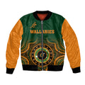 custom-text-and-number-wallabies-rugby-bomber-jacket-aussie-go-champions-indigenous-green