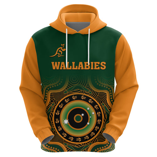 custom-text-and-number-wallabies-rugby-hoodie-aussie-go-champions-indigenous-green