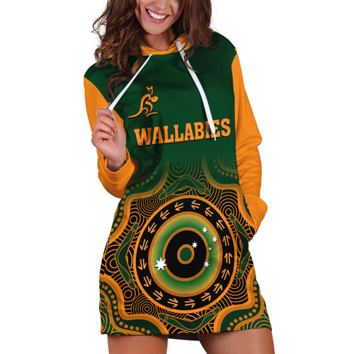 custom-text-and-number-wallabies-rugby-hoodie-dress-aussie-go-champions-indigenous-green