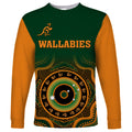 custom-text-and-number-wallabies-rugby-long-sleeve-shirt-aussie-go-champions-indigenous-green