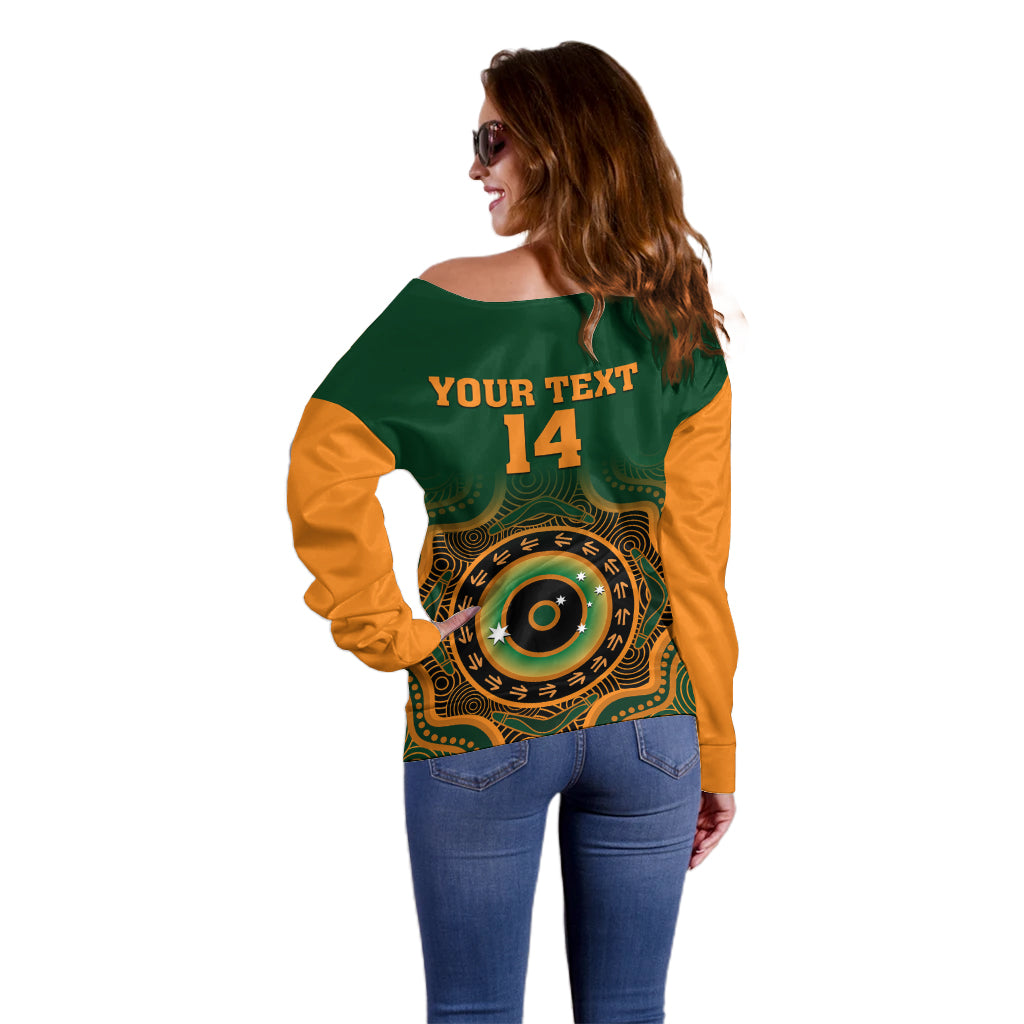 custom-text-and-number-wallabies-rugby-off-shoulder-sweater-aussie-go-champions-indigenous-green