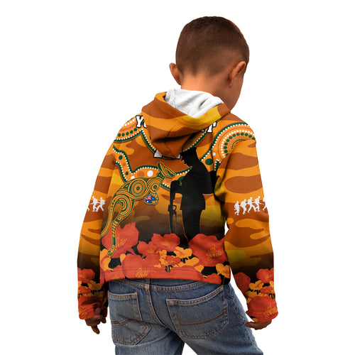 custom-text-and-number-wallabies-rugby-anzac-kid-hoodie-aboriginal-camouflage-lest-we-forget