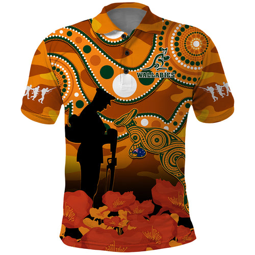 custom-text-and-number-wallabies-rugby-anzac-polo-shirt-aboriginal-camouflage-lest-we-forget