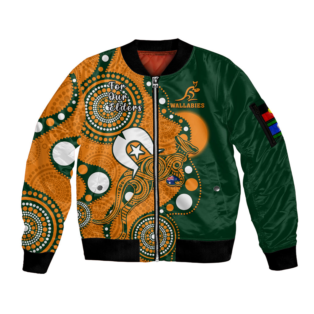 custom-text-and-number-wallabies-rugby-naidoc-sleeve-zip-bomber-jacket-aboriginal-camouflage-lest-we-forget
