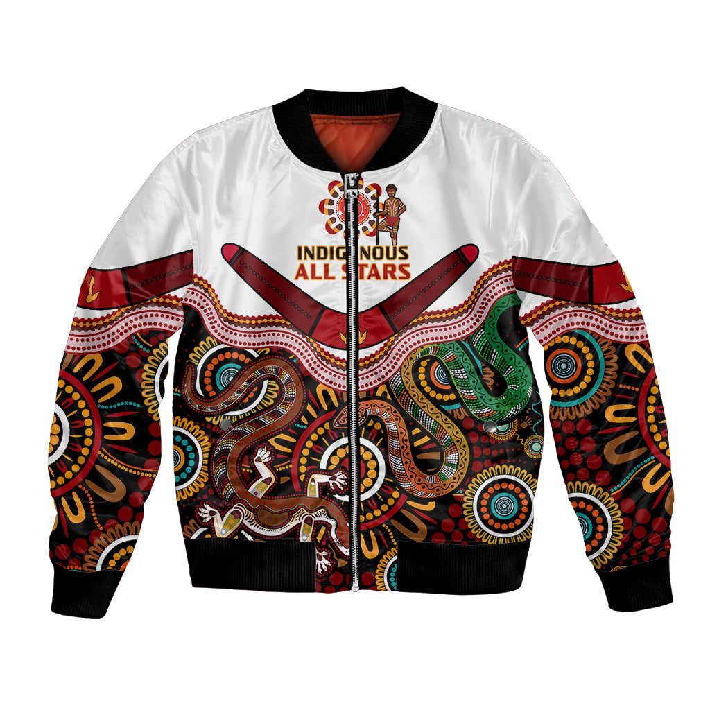 custom-text-and-number-australia-indigenous-rugby-bomber-jacket-all-stars-aussie-snake-and-lizard