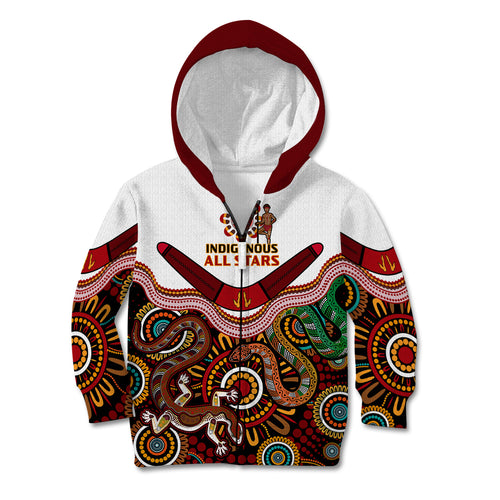 custom-text-and-number-australia-indigenous-rugby-kid-hoodie-all-stars-aussie-snake-and-lizard